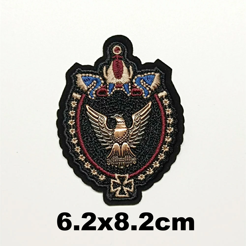 

Accessories embroidery metal crown eagle leaf embroideried patches for clothing OR-3221