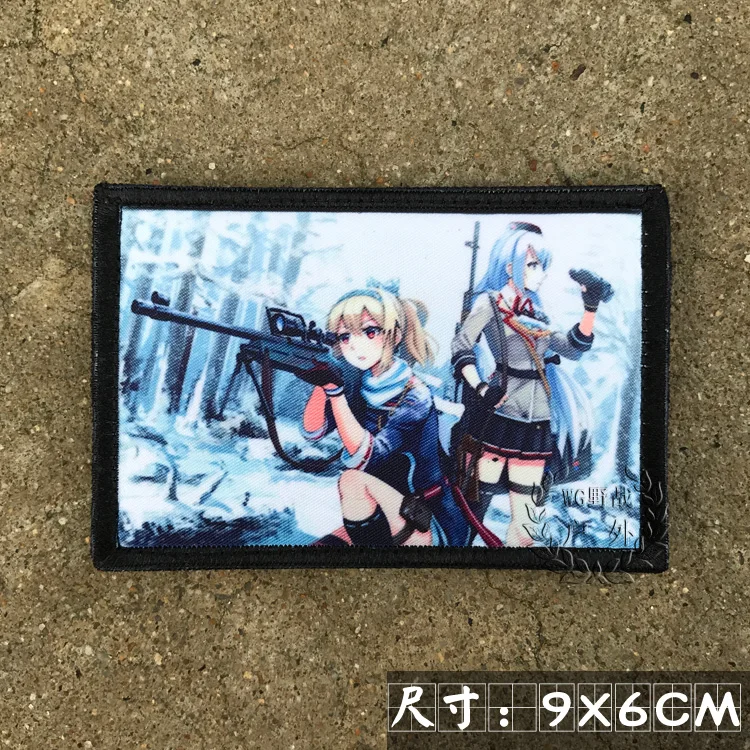 Ump45 девушки фронтальная игра Гриффон 404 отряд нарукавная нашивка Тактический Патч унисекс костюм рюкзак аксессуары косплей реквизит - Цвет: F