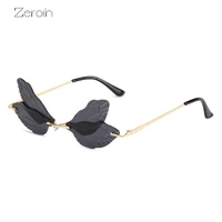fashion dragonfly wings sunglasses women rimless glasses retro sunglass luxury designer eyewear uv400 sun glass colorful shades
