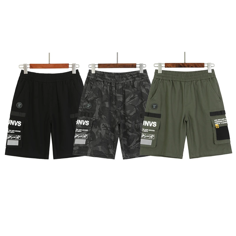 

Trendy brand Aape New Aape Workwear shorts for men and women Summer multi-pocket fanscolored casual half-length pants