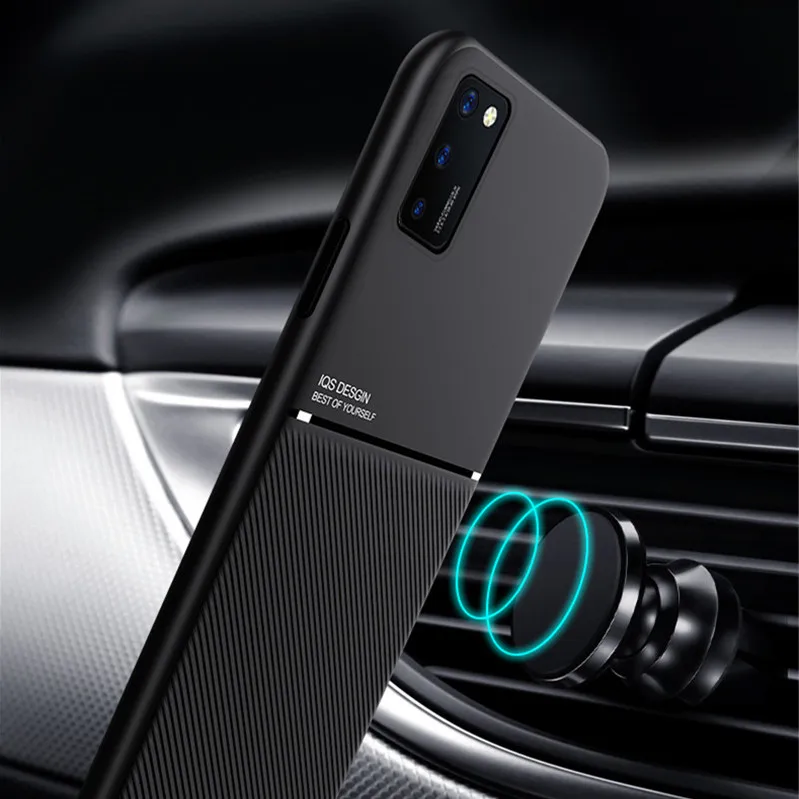 

Slim Matte Leather Cases for Huawei Honor V30 Pro Play 3 Y9 2019 Honor 8 9 10 20 Lite 10i 20i 20s 8X Car Holder Shockproof Cover