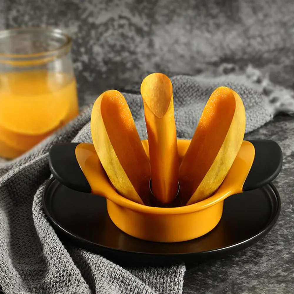 

1pc Stainless Steel Mango Cut Creative Kitchen Mango Splitter Fruit Kitchen Gadget Accessories Peach Slicer Cutter