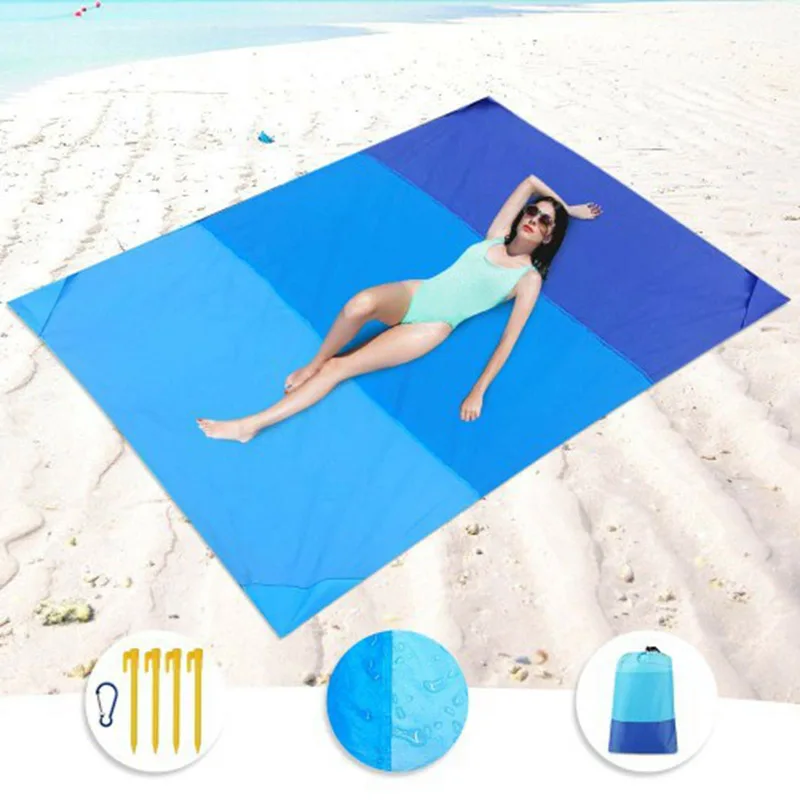 200x210 см портативный карманный коврик для пикника Водонепроницаемый песочный