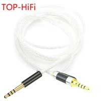 top hifi 8cores 7n occ silver plated audio earphone headphone upgrade cable for ah mm200 mm400 headphones