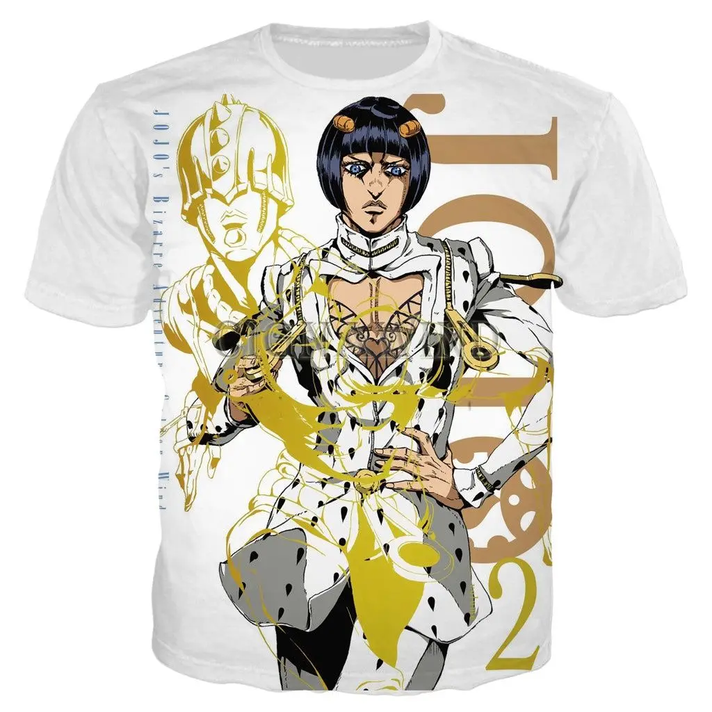 

2021 summer new Jojo Strange Adventure 3D printed T-shirt casual Harajuku style T-shirt streetwear top