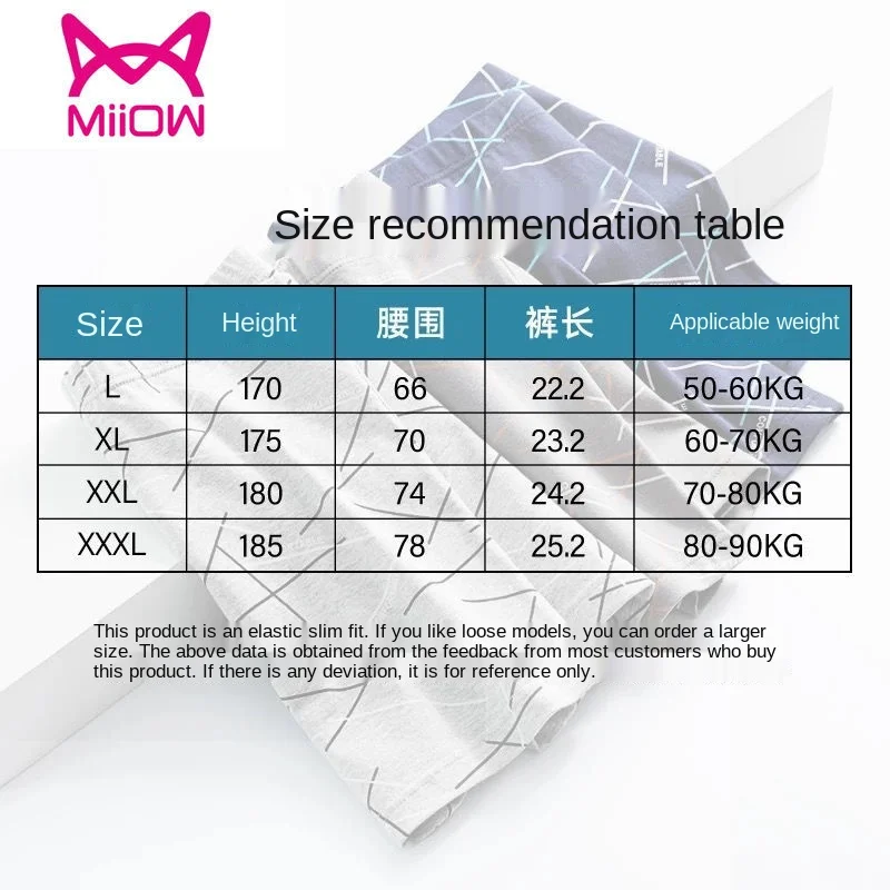 

MiiOW Men's Underwear Men's Cotton Breathable Boxer Shorts Summer Thin Section Trend Personality Boys Sports Boxer Shorts