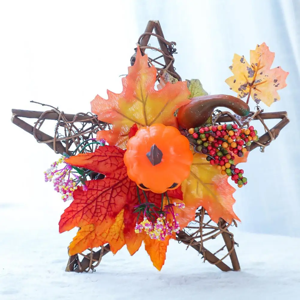 

Halloween Home Pumpkin Decoration Leaves Garland Maple Leaf Vine Fake Foliage String Artificial Flowers for Home Garden Decorati