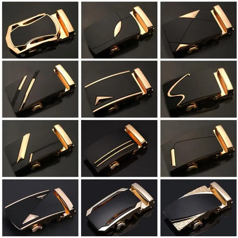 

Fashion Men's Business Alloy Automatic Buckle Unique Men Plaque Belt Buckles for 3.5cm Ratchet Men Apparel Accessories