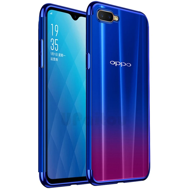UPaitou Luxury Plating Case for OPPO Reno 5G RX17 R17 Neo Pro R15 R15X TPU Soft Silicone Clear Transparent Back Cover |