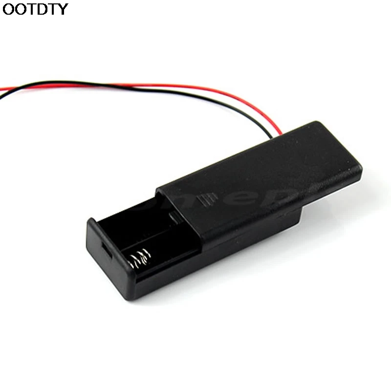 2 батареи AAA Коробка Чехол-держатель с проводами бок о батарейный блок