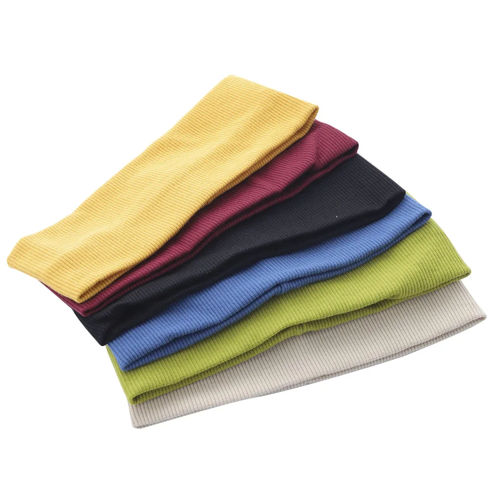 

Solid Color Wide Headband Multicolor Twist Knitted Cotton Hair Accessories Colorful Yoga Sports Girls Going Out Headband 2021