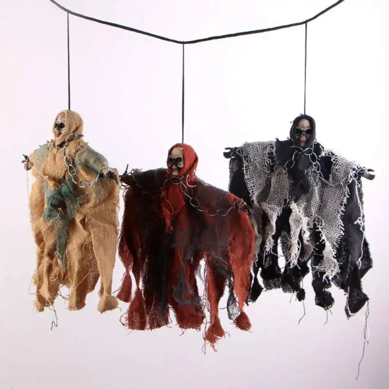 1 шт. 40 см * 20 вечерние украшения на Хэллоуин жуткий скелет лицо подвесной Призрак