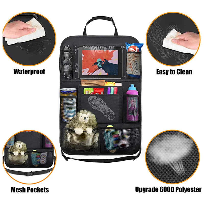 

Backseat Car Organizer Kick Mats Back Seat Protector Car Back Seat Organizer For Kids Car Travel Accessories Kick Mat Pockets