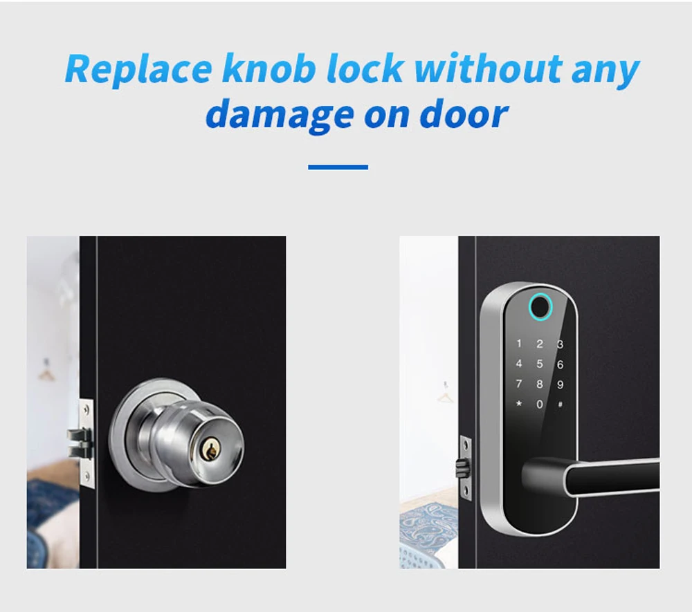 Bluetooth Fingerprint Lock Smart Card Digital Code Electronic Door Home Security Mortise touch screen lock | Безопасность и защита
