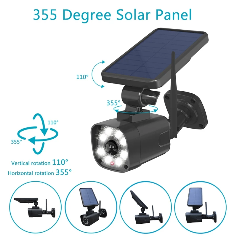 

Solar Lighting, 8 100LM High-Brightness Nano Lamps, High-Speed Motion Sensor and Fake Antenna, Waterproof Grade IP65