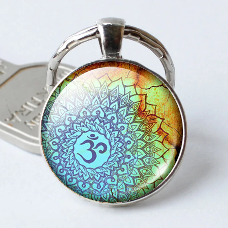 

Om Pendant Necklace Jewelry Chakra Necklace Mandala Flower of Life Pendant Glass Dome Yoga Neckless Women Jewelry