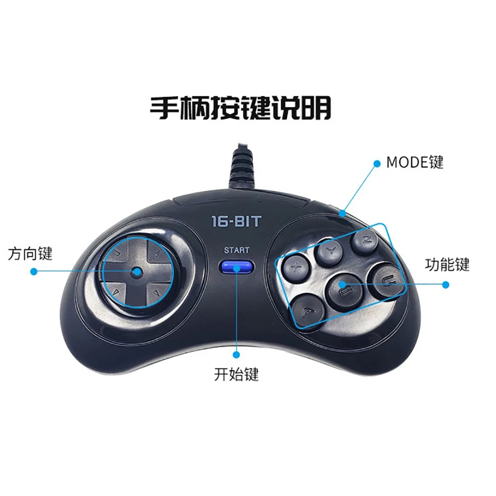 4k hd 16 bit super mini game console for sega md 100 in 1 handheld game player double gamepads in box controller adapter gift free global shipping