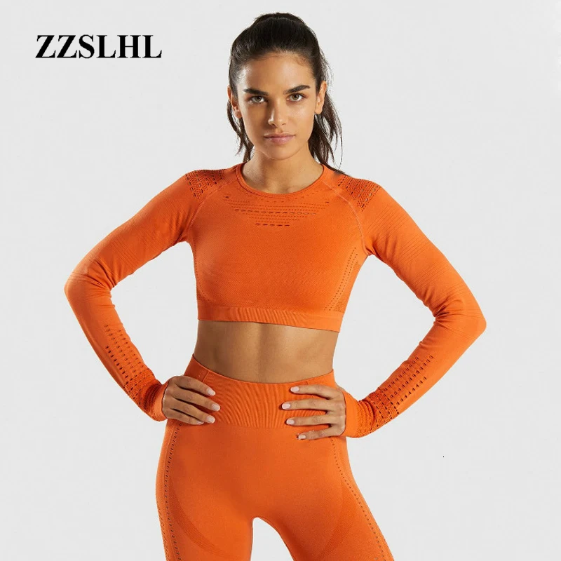 Безупречный трикотажный бесшовный укороченный топ для йоги женская футболка с