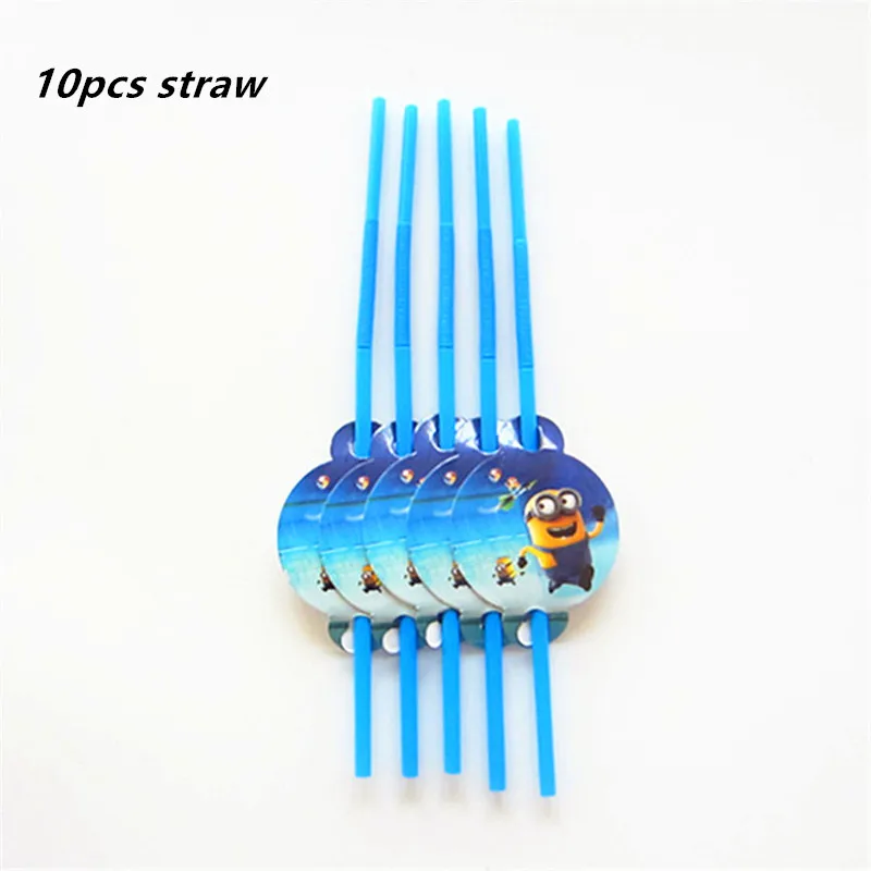 10 шт./компл. соломенная шляпа с рисунком изображением миньонов для мальчиков