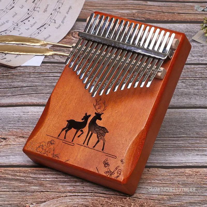 

17 клавиш Kalimba большой палец фортепиано высокое качество дерево Mbira Тело Музыкальные инструменты с обучающей книгой Kalimba фортепиано Рождеств...