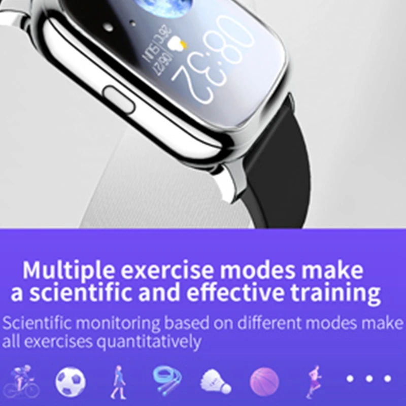 

Temperature Detection Smart Watch, Fitness Tracker with PressSn Smart Bracelet Heart Rate Blood Pressure Monitor