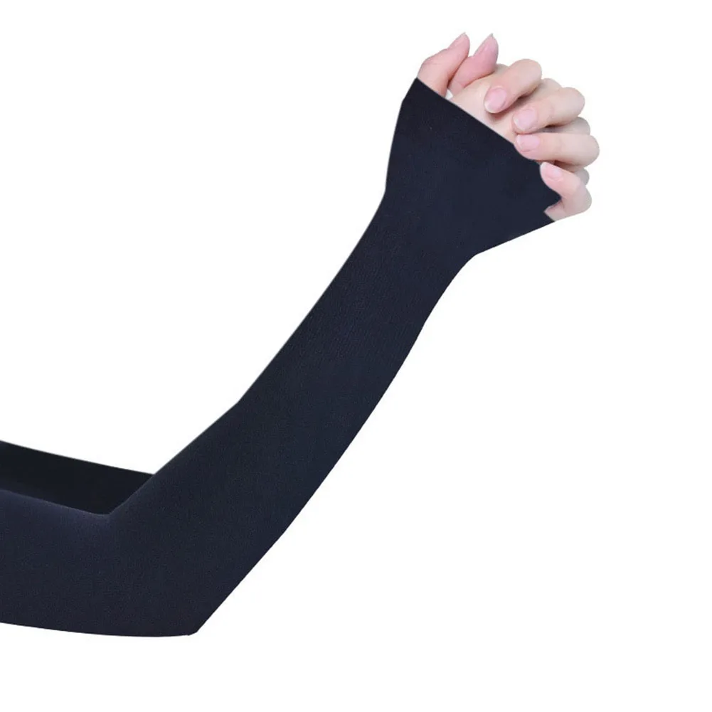 

1 Pair Ladies Summer Black/White UV Protection Arm Sleeves Women Summer Ice Cool Arm Cover For Cycling Running Fishing Driving