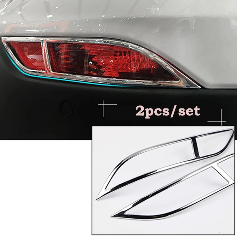 

For Buick Encore Opel Mokka 2016 2017 2018 ABS Chrome Car rear fog lampshade cover trim sticker car styling accessories 2pcs