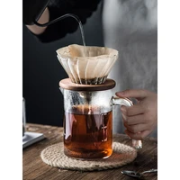 colorful coffee drip v60 coffee filter household pot sharing pot coffee appliance borosilicate glass coffee pot with wood stand