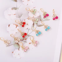 new multicolor cherry earrings for women simple earrings fashion sweet earrings