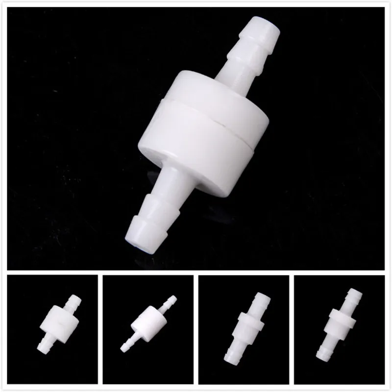 

New 1PCS White 4mm/6mm/8mm/10mm/12mm Plastic One Way Inline Check Valve Fuel Gas Liquid Water