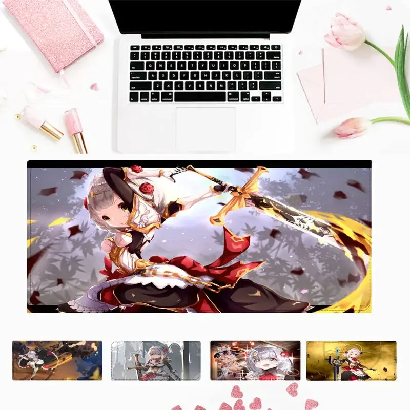 

Винтажный коврик для мыши GenshinImpactNoelle, игровой коврик для клавиатуры, Настольный коврик для мыши, игровые аксессуары для Overwatch