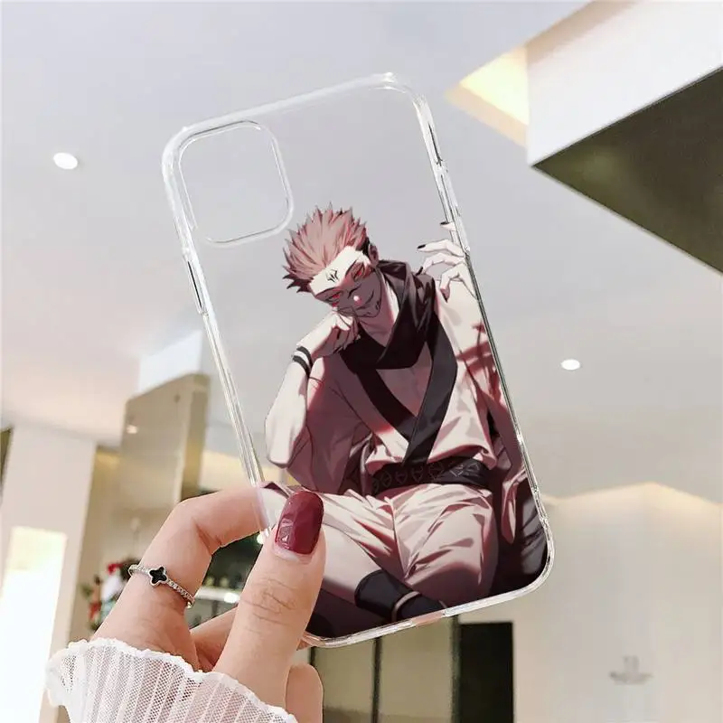 

Jujutsu Kaisen Sukuna anime Phone Case Transparent soft For iphone 5 5s 5c se 6 6s 7 8 11 12 plus mini x xs xr pro max