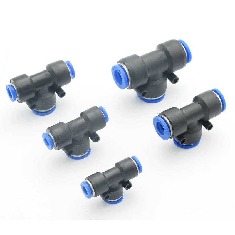 Трехсторонний пневматический вставной штуцер для шланга соединительный