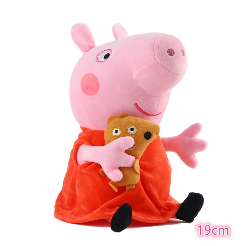 Новинка Свинка Пеппа маленькая девочка 19 см плюшевая игрушка кукла из