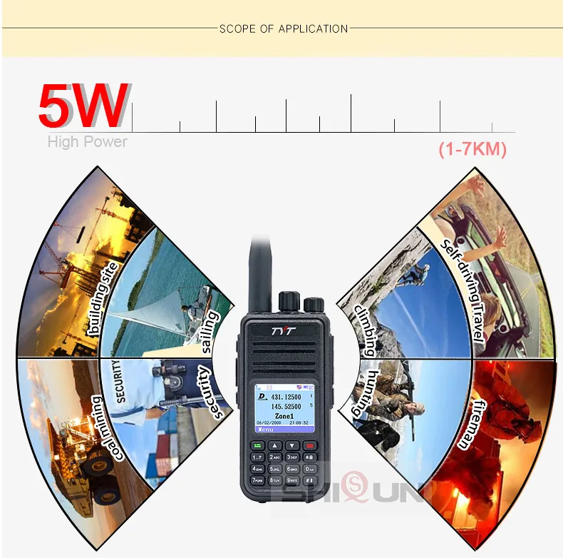 Популярная TYT рация пмр GPS двухдиапазонный UHF VHF Tier1/2 цифровой 5 вт md380 с функцией