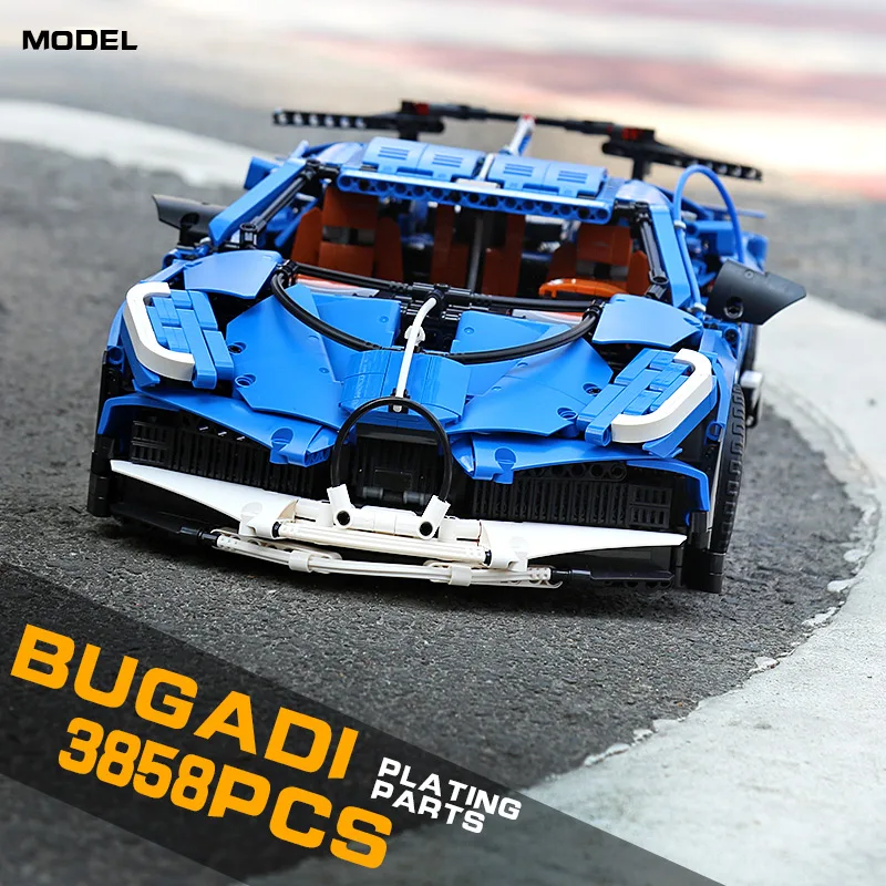 

3858pcs MOC High-tech Supercar Bugattis Model La Voiture Noire Compatible with Building Blocks Bricks Set Kids Toy for Children