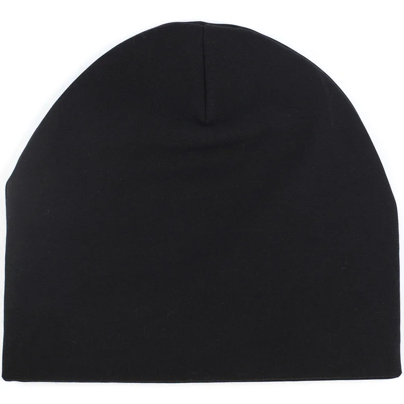 Детская шапка однотонная простая хлопковая эластичная популярная Стильная