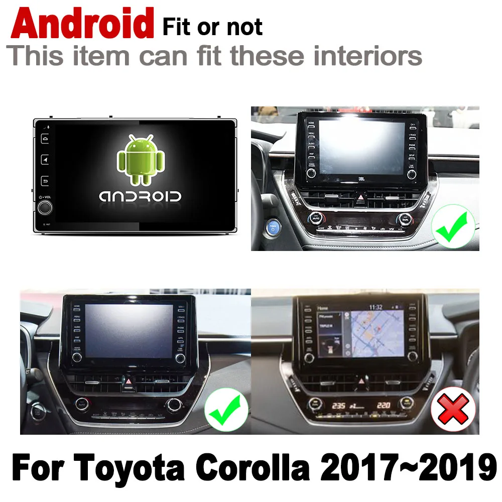 Автомобильный GPS навигатор на Android для Toyota Corolla 2017 2019 аксессуары HD IPS экран DSP