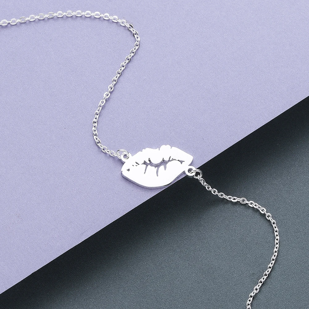 Kinitial 2019 ожерелье с кулоном в виде сексуальных губ ювелирная цепочка из