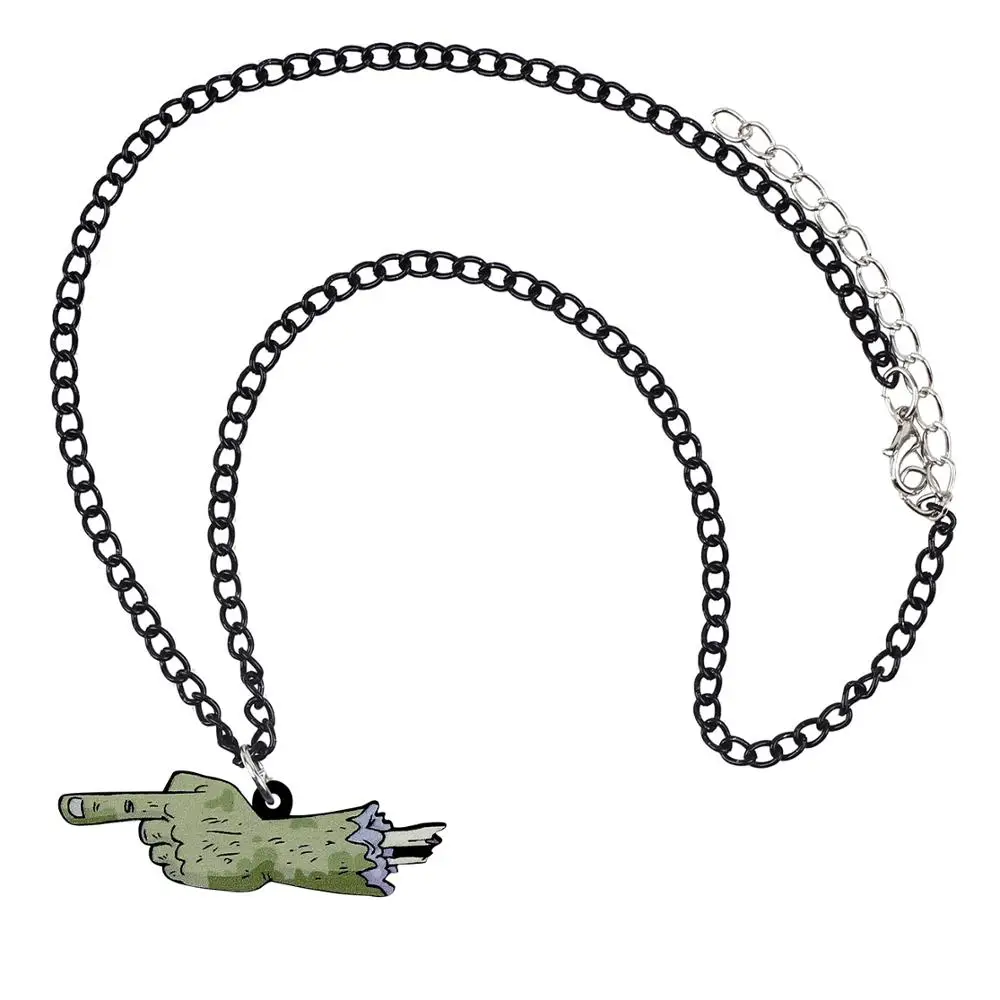 Акриловое ожерелье WEVENI с пальцами зомби на Хэллоуин длинное колье праздничное