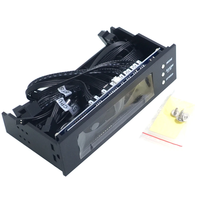 Контроллер вентилятора компьютера 5 25 дюйма 12 В 3 датчик температуры ЖК цифровой