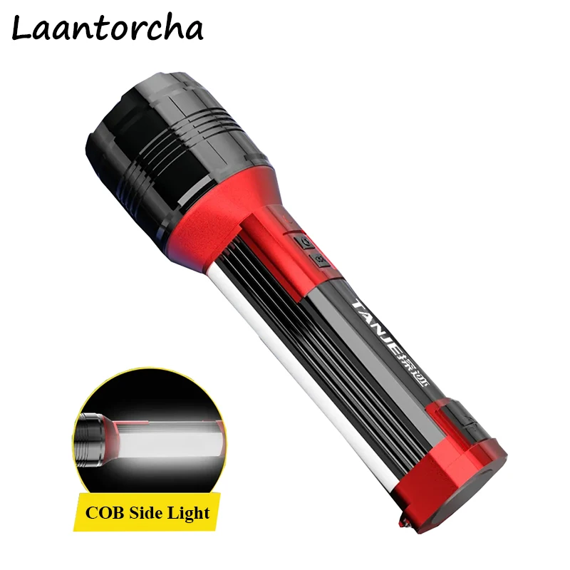 

Portable Powerful flashlight COB Side Light Ultra Bright torch Waterproof High power led flashlights Rechargeable Camping Light