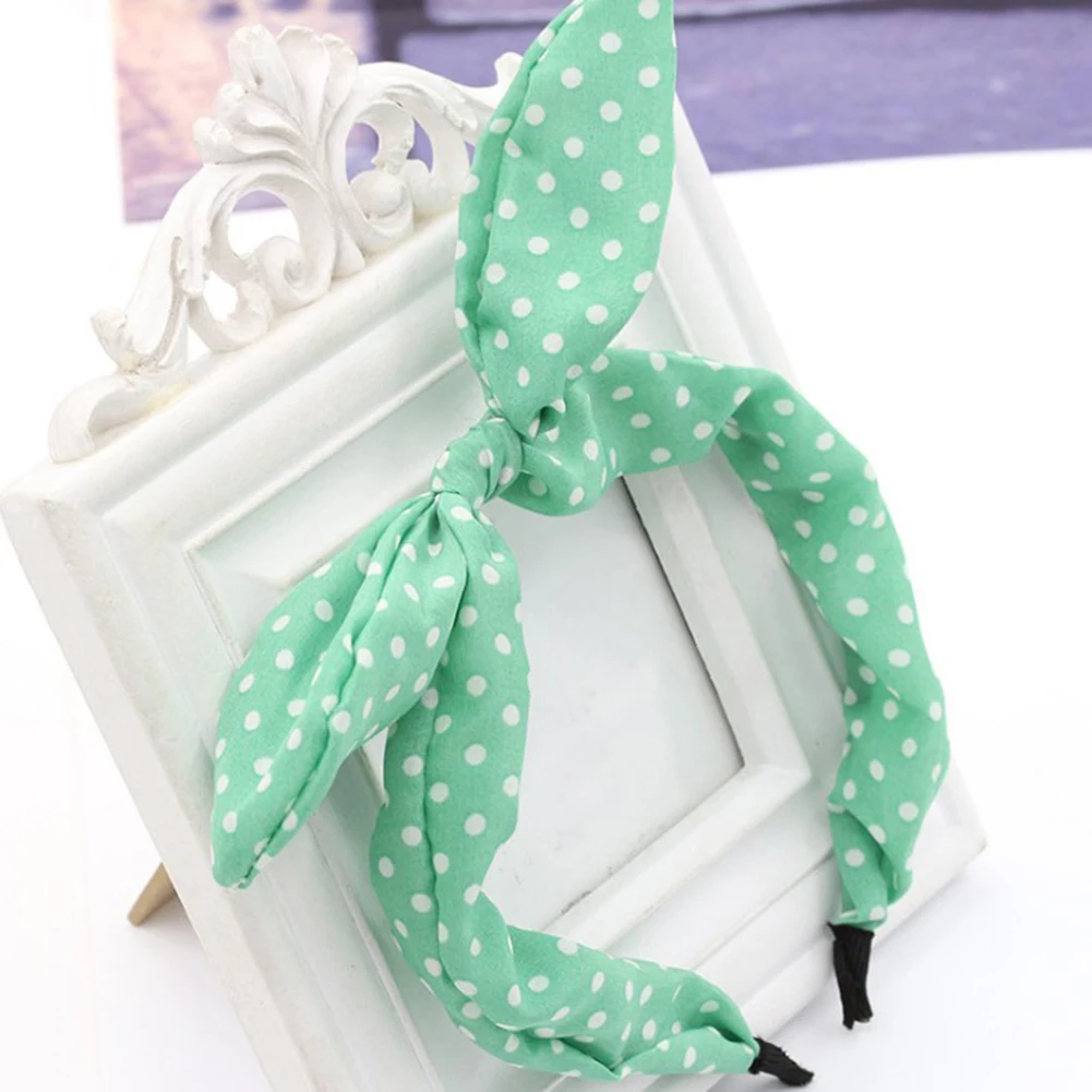 Ободок для волос в горошек Цветочный полосатый женский нескользящий| |