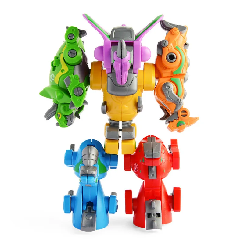 

6In1 Transformation Assemble Dinosaur Transforming Robot Action Toy Figures Anime Figures Building Block Toys Model Kids Gift