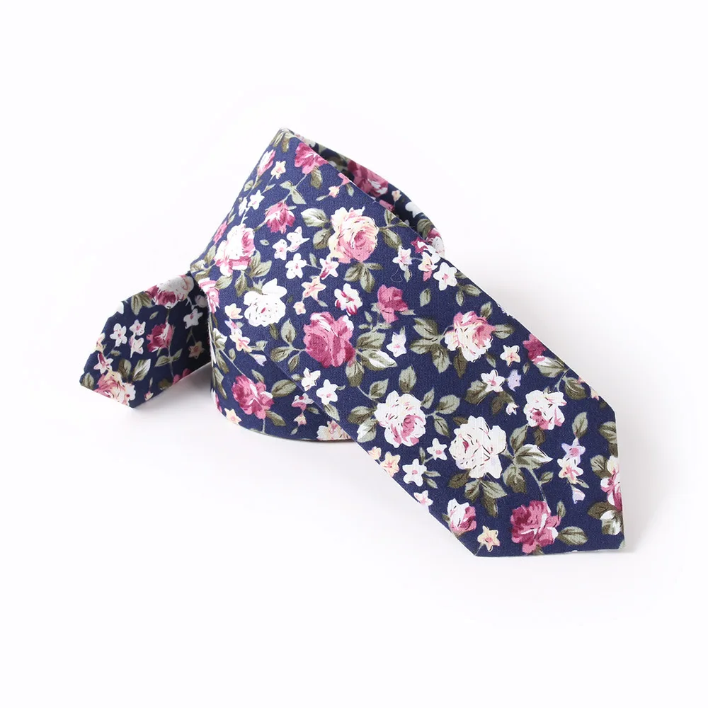 

Sitonjwly 6cm Mens Flower Ties Handmade Cotton Tie For Men Narrow Floral Neckties Gift Wedding Party Casual Gravatas Custom Logo