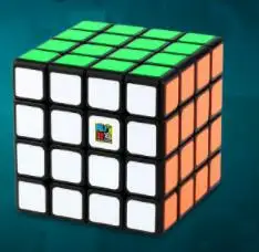 MFJS Meilong 4x4 Stickerless speed cube Moyu Mofang Jiaoshi 4x4x4 волшебный куб - Цвет: meilong 4x4 black
