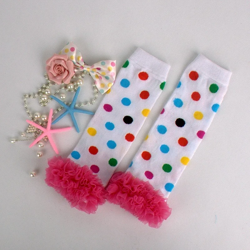 

1 Pair New Soft Winter Warm Kids Girls Baby Knitted Lace Stripes Leg Warmers Infants Toddlers Trim Boot Cuffs Socks Knee