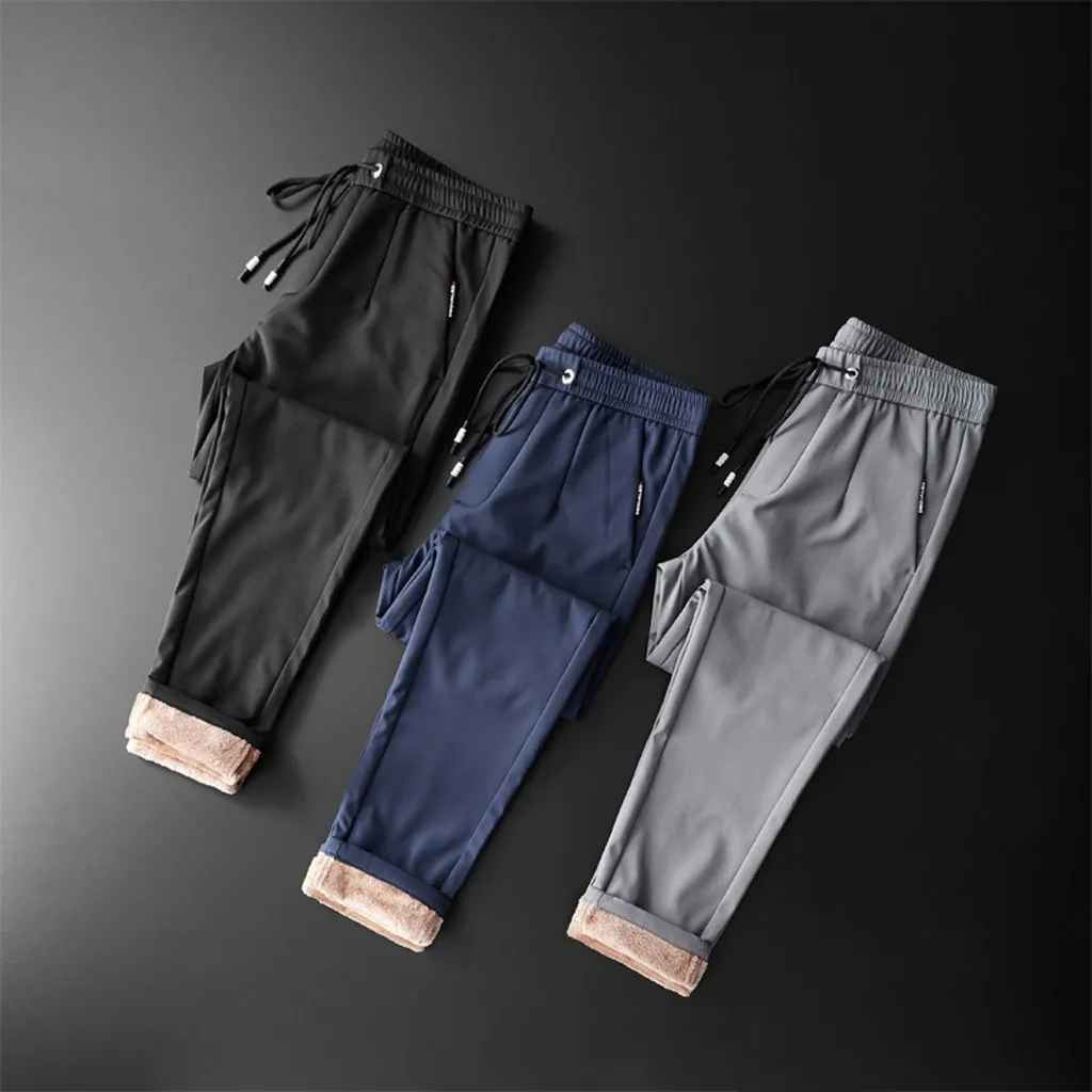 Унисекс Мужские и женские спортивные штаны размера плюс бархатные брюки с