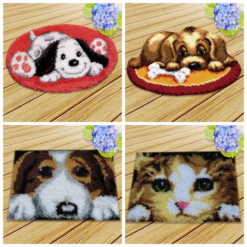 Праджня мультфильм Рукоделие крюк с защелкой комплект коврика холст вязаный