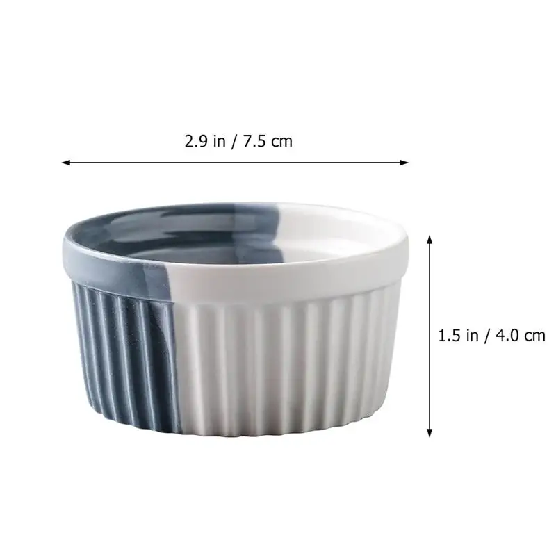 

1Pc Household Ceramic Sauce Bowl Snack Bowl Souffl Pudding Baking Bowl